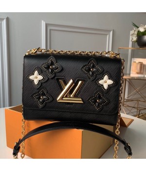 Louis Vuitton Flower Twist MM in Epi Leather M53762 Black 2019 (KD-9042612 )