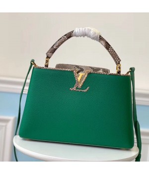 Louis Vuitton Capucines BB Python Top Handle Bag N95384 Green/Grey 2019 (LVSJ-9031825 )