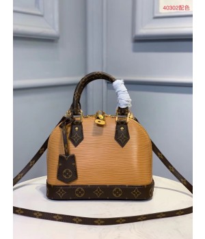 LOUIS VUITTON M40302 EPI LEATHER ALMA SMALL BLUE