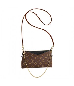 Louis Vuitton M41639 Pallas Clutch Crossbody Bag Monogram Canvas