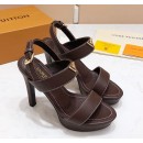 Louis Vuitton New Wave Heel Sandals Dark Red 2019 (KER-9022535 )