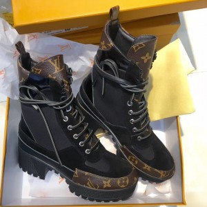 Louis Vuitton Laureate Platform Desert Boot Canvas/Suede/Monogram Canvas 2017 (GD1054-71208 )