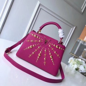 Louis Vuitton Taurillon Leather Sunburst Studded Capucines BB Bag Rosy 2019 (XLJ-8120808 )