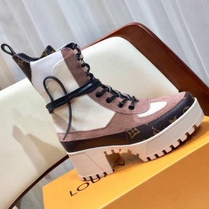 Louis Vuitton Monogram Canvas/Suede/Canvas Laureate Desert Boot 2018 (GD1054-8080805 )