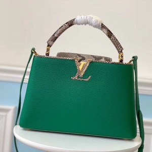 Louis Vuitton Capucines BB Python Top Handle Bag N95384 Green/Grey 2019 (LVSJ-9031825 )