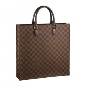 Louis Vuitton N41225 Sac Plat NM Tote Bag Damier Ebene Canvas