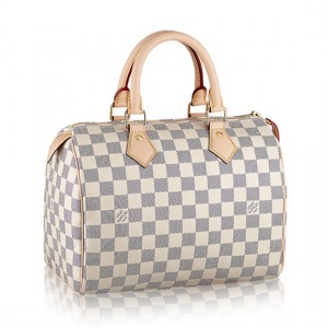 Louis Vuitton N41371 Speedy 25 Tote Bag Damier Azur Canvas