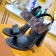 Louis Vuitton Passenger Oversized LV High-Heel Sandals in Damier Canvas and Black Patent Leather 2019 (1054-9062840 )