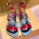 Louis Vuitton Passenger Oversized LV Flat Sandals in Damier Canvas and Red Patent Leather 2019 (1054-9062848 )