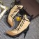 Louis Vuitton Heel 8.5cm Laureate Half Boots 1A1YNW Beige 2016 (SZ2029-6102716 )