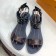 Louis Vuitton Flat Nomad Studs and Monogram Sandals Black 2019 (1050-9051546 )